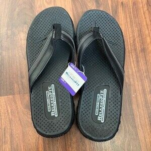 NWT Skechers Men's cobano Relaxed-Fit Reggae Flip-Flops